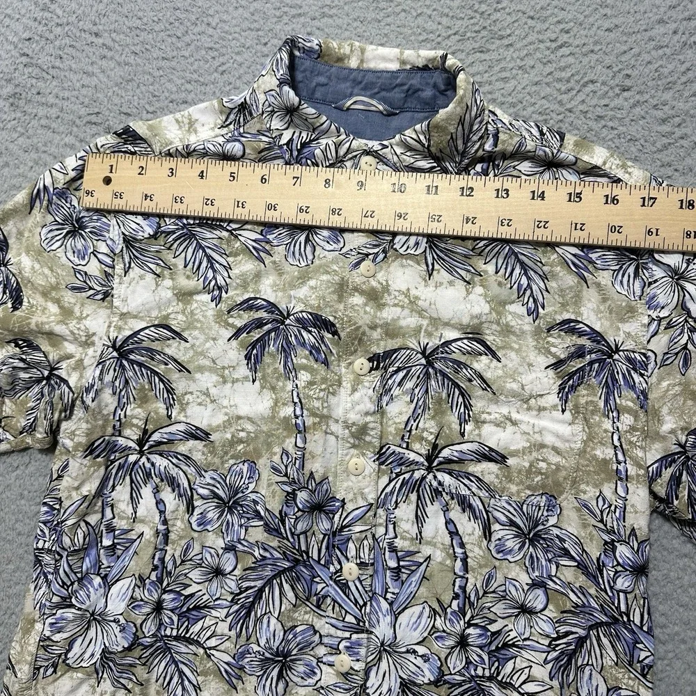 Tommy Bahama The Veracruz‎ Cay Shirt Men's Size M-Hawaiian Floral Beach Lenzing
